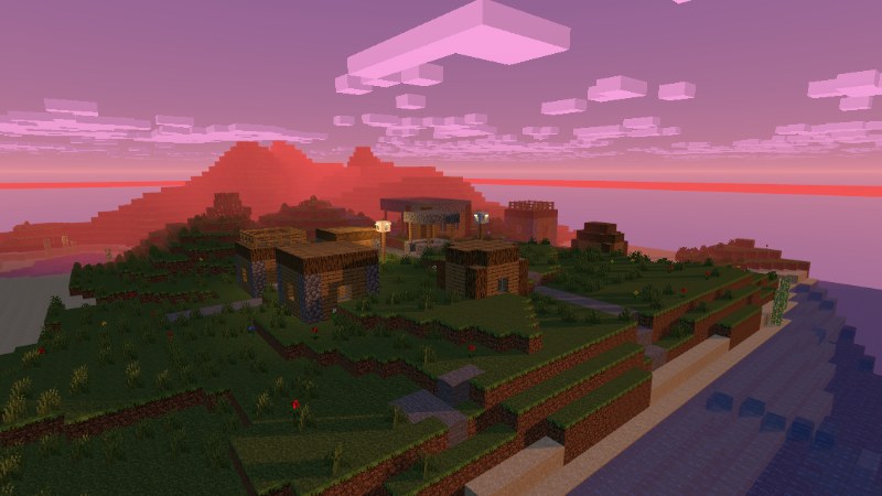 Golden hour over the coastal village